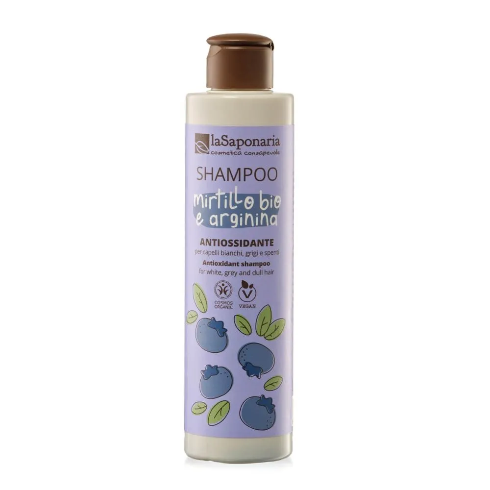 laSaponaria Shampoo antiossidante per capelli bianchi con mirtillo BIO e arginina 200 ml