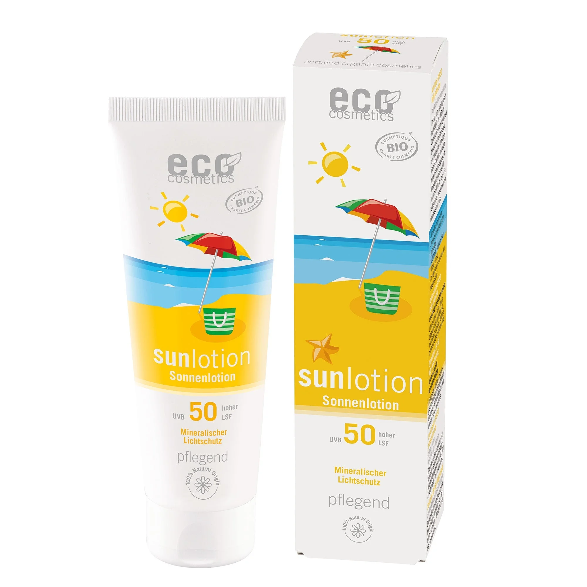 Eco Cosmetics Latte solare SPF 50 BIO (125 ml) - con filtri minerali naturali