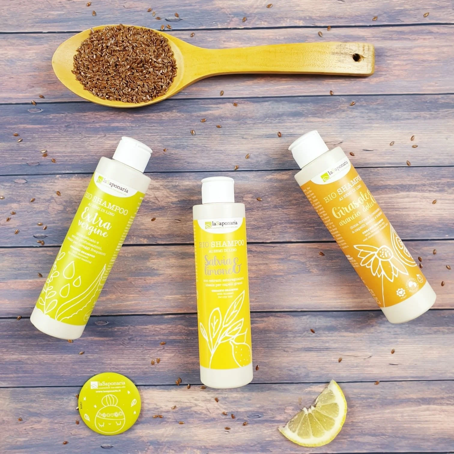 laSaponaria Shampoo con girasole e arancia dolce BIO 30 ml