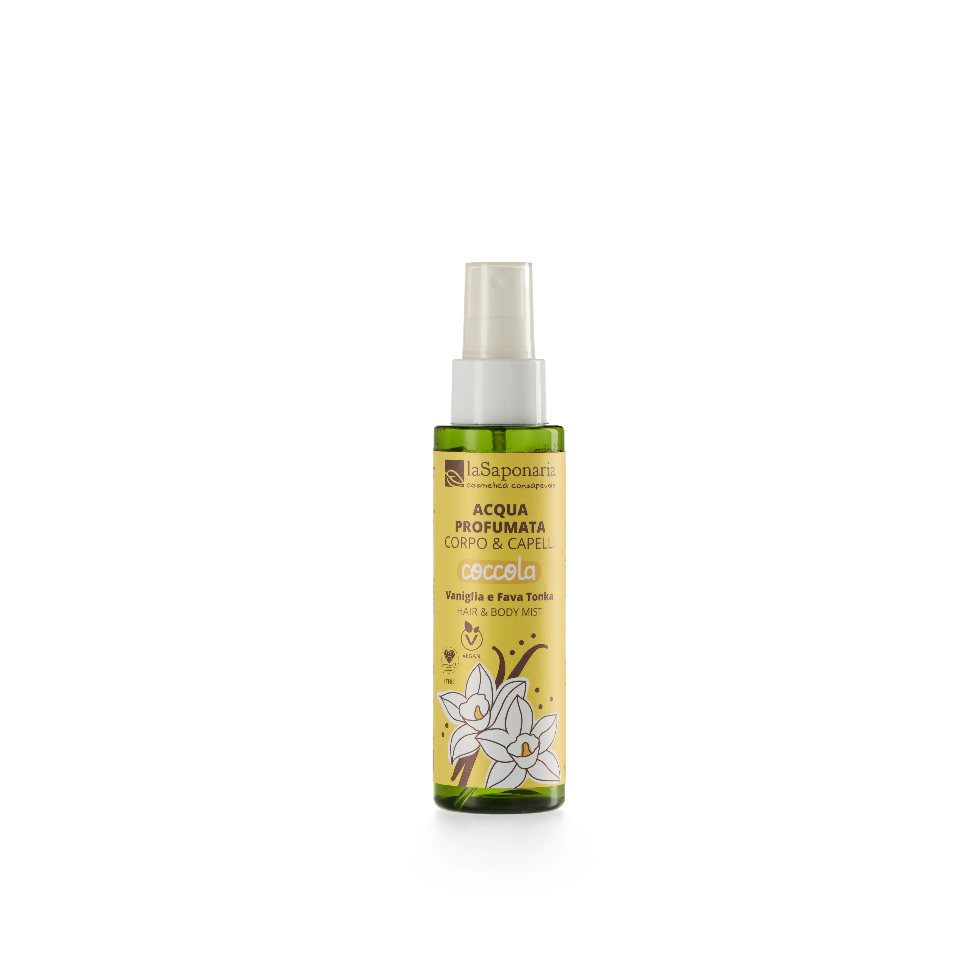 laSaponaria Body & Hair Mist Brume corpo Pamper - vaniglia & tonka (100 ml) - per il corpo e i capelli
