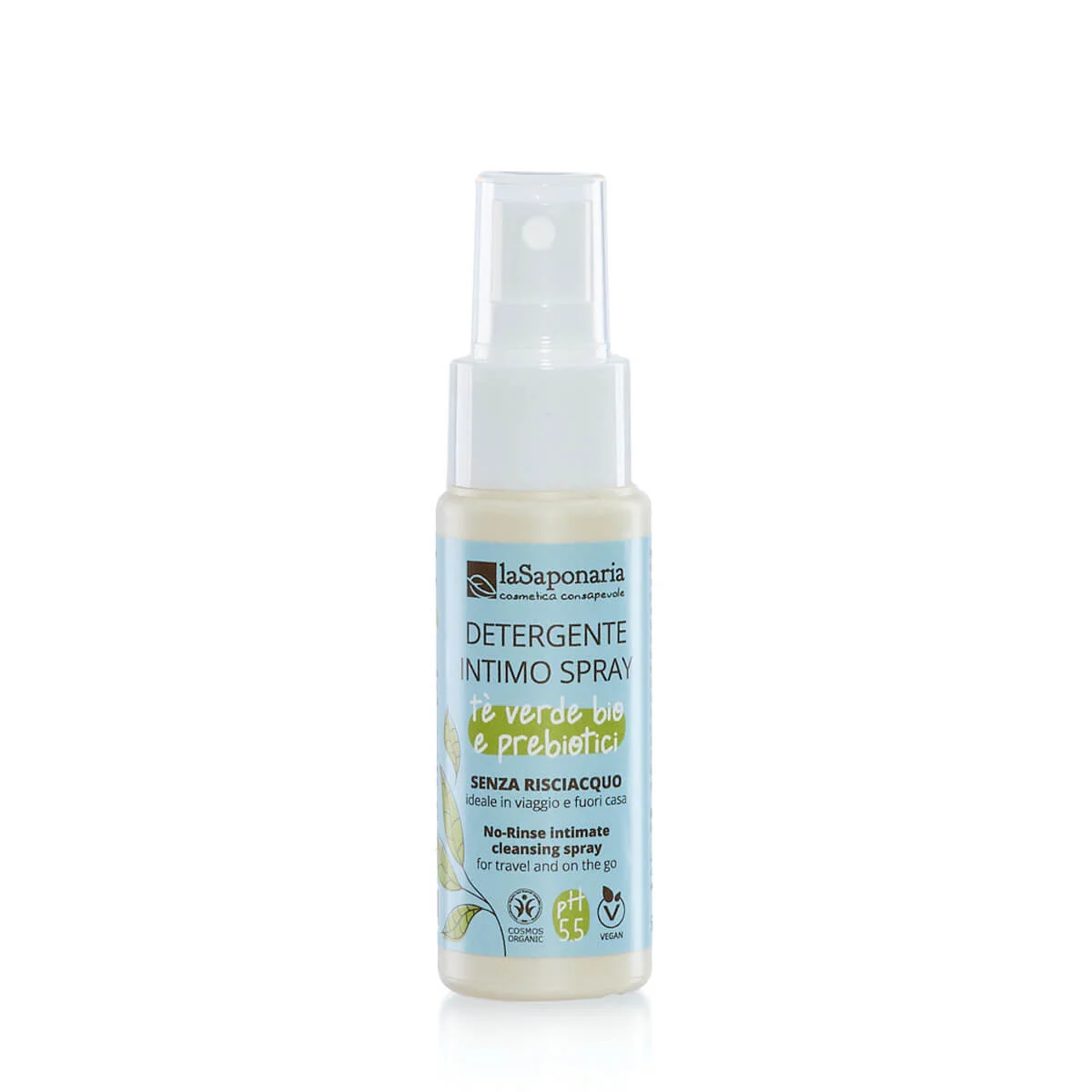 laSaponaria Spray intimo senza risciacquo con tè verde BIO (50 ml) - igiene intima rapida, ovunque e in qualsiasi momento
