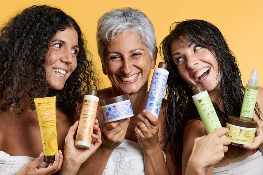 laSaponaria Maschera No Yellow per capelli grigi con Amla e mirtillo (200 ml) - neutralizza i riflessi gialli