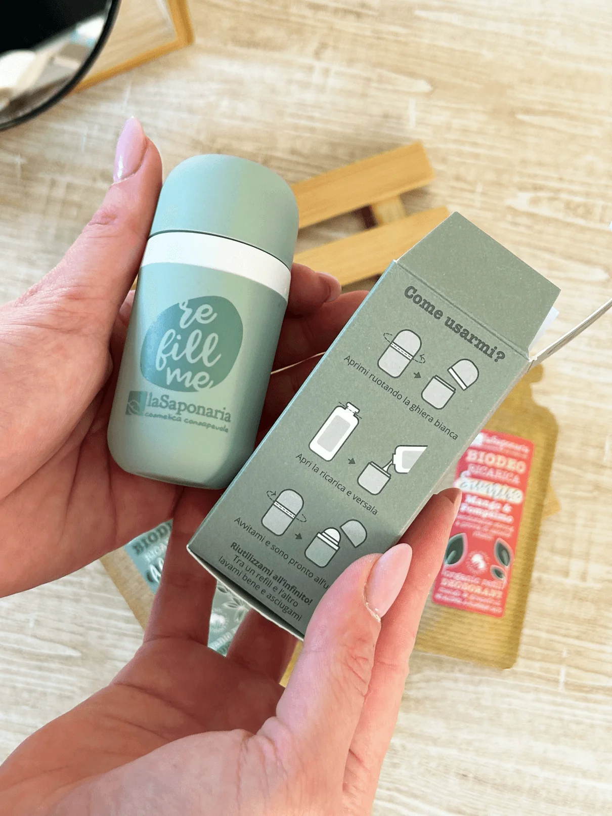 laSaponaria Ricarica per deodorante roll-on Sunrise - Mango & Pompelmo BIO (40 ml) - fragranza tropicale
