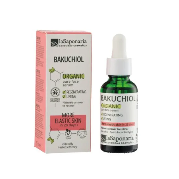 laSaponaria Siero viso - Bakuchiol BIO (30 ml) - per un aspetto giovanile della pelle