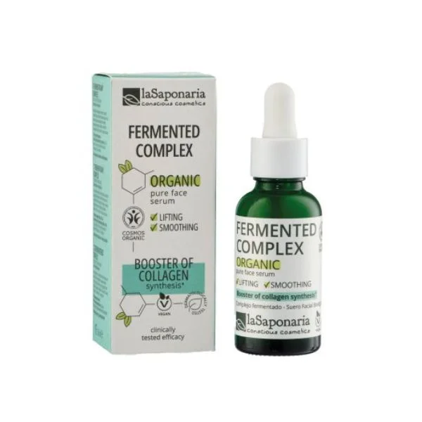 laSaponaria Siero viso - Complesso fermentato BIO (30 ml) - per una pelle più elastica, luminosa e levigata