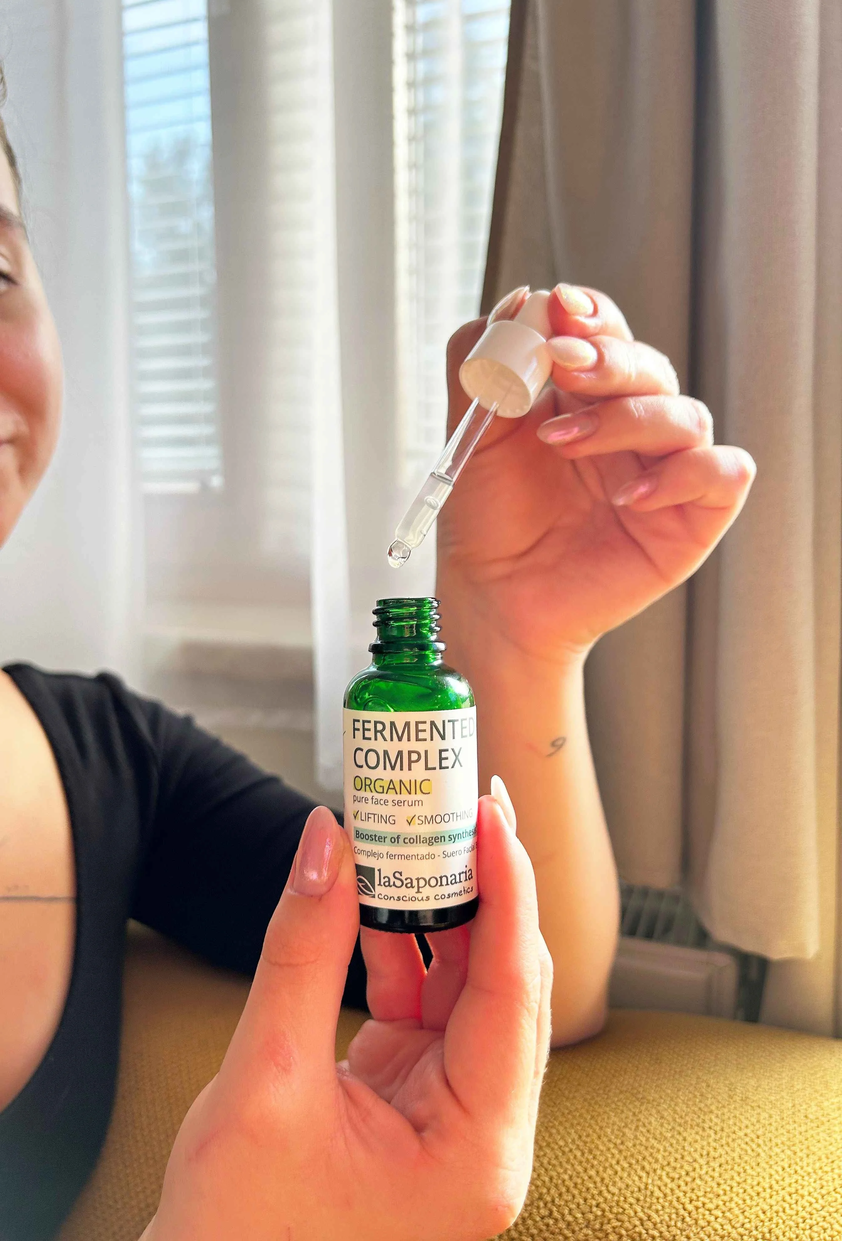 laSaponaria Siero viso - Complesso fermentato BIO (30 ml) - per una pelle più elastica, luminosa e levigata