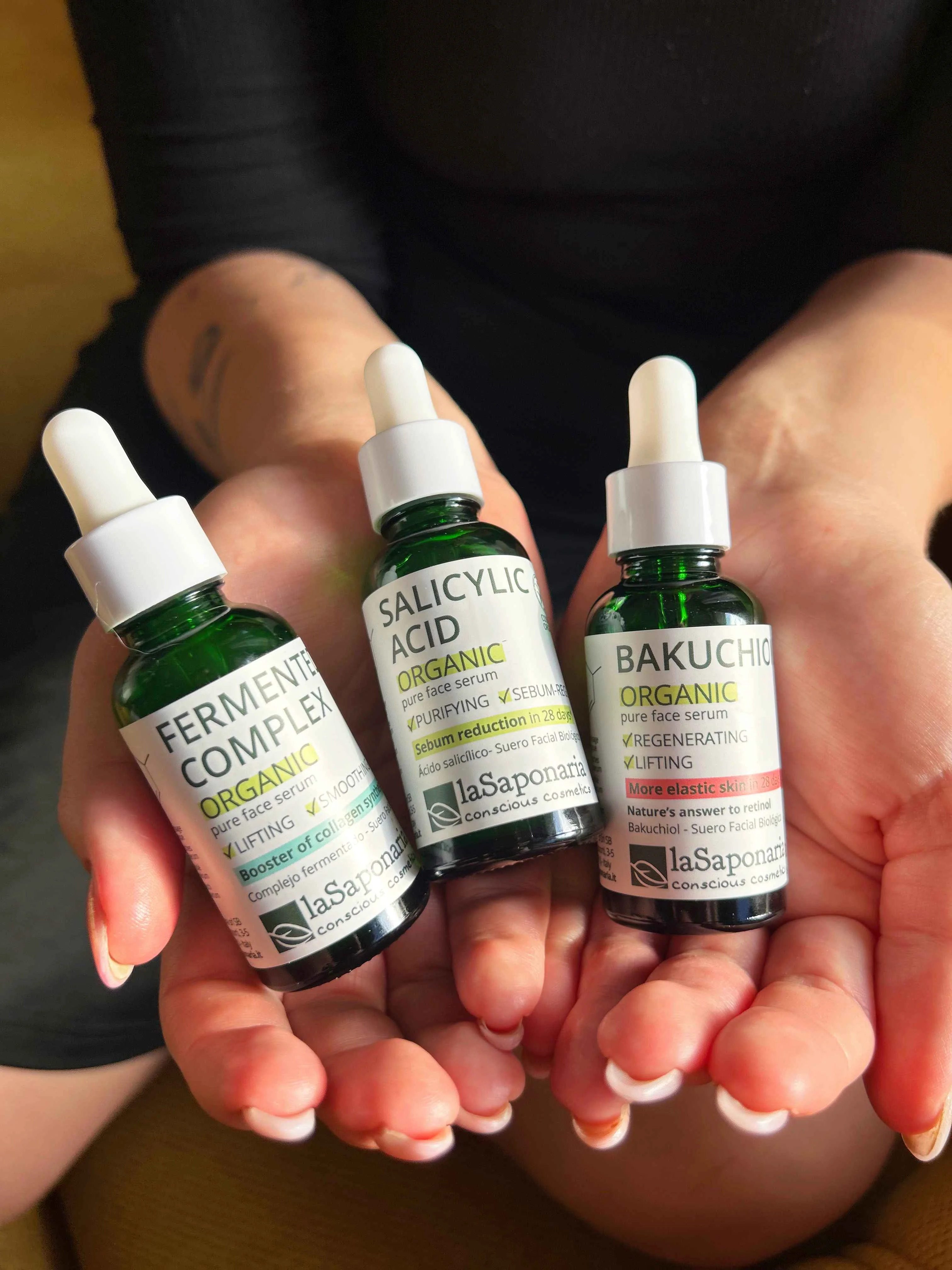 laSaponaria Siero viso - Complesso fermentato BIO (30 ml) - per una pelle più elastica, luminosa e levigata