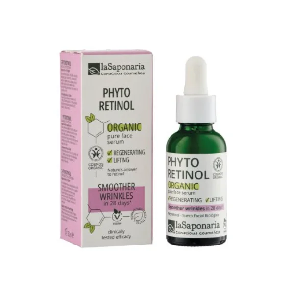 laSaponaria Siero viso - Fitoretinolo BIO (30 ml) - rigenera e illumina la pelle