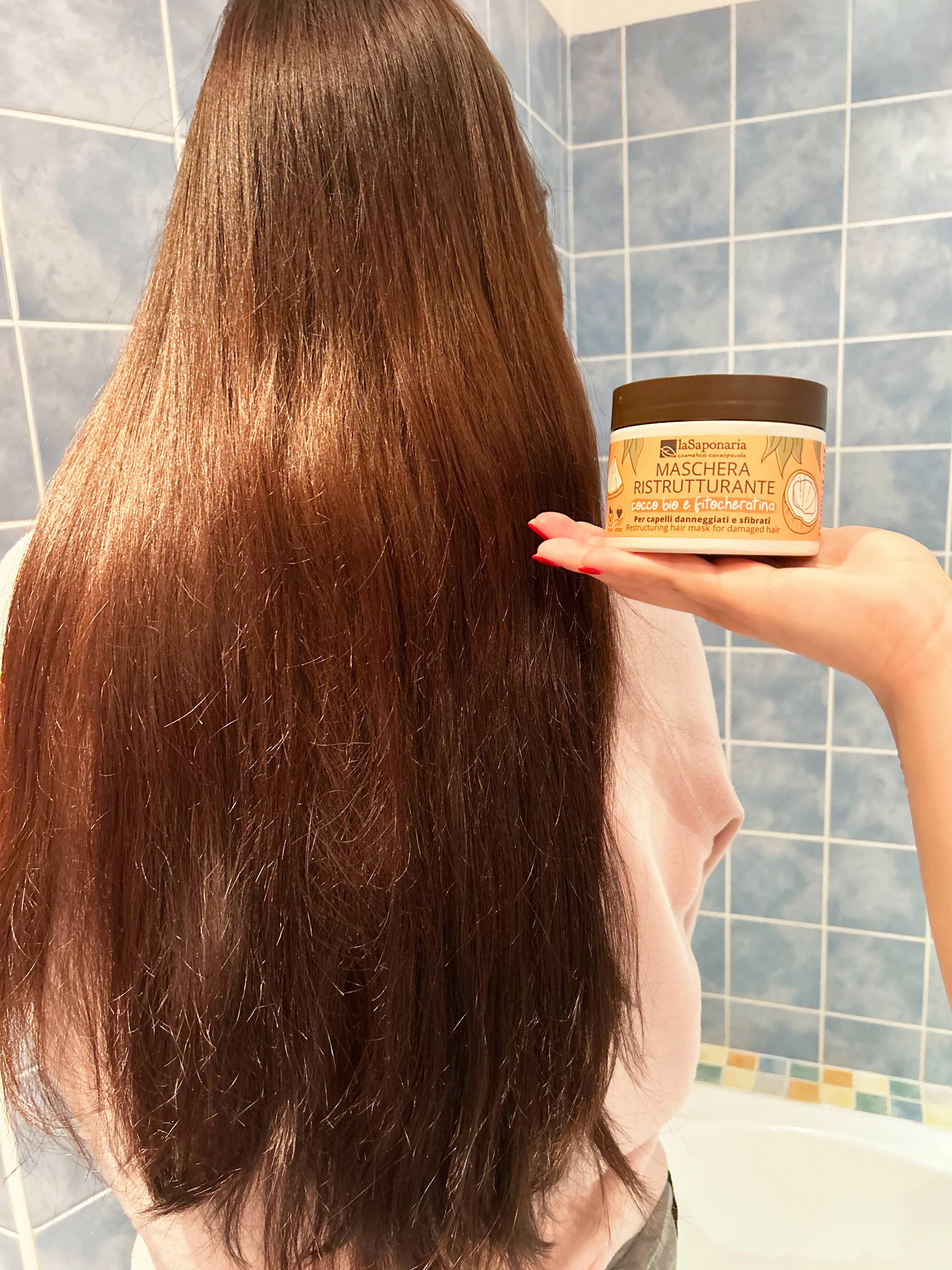 laSaponaria Maschera ristrutturante per capelli con cocco e fitocheratina (200 ml)