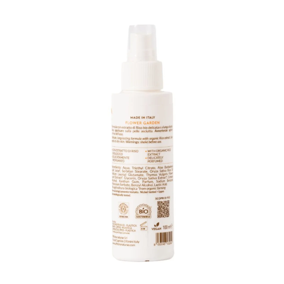 Officina Naturae Deodorante spray - Garden in Bloom (100 ml) - neutralizza i cattivi odori e dona una profumazione fresca