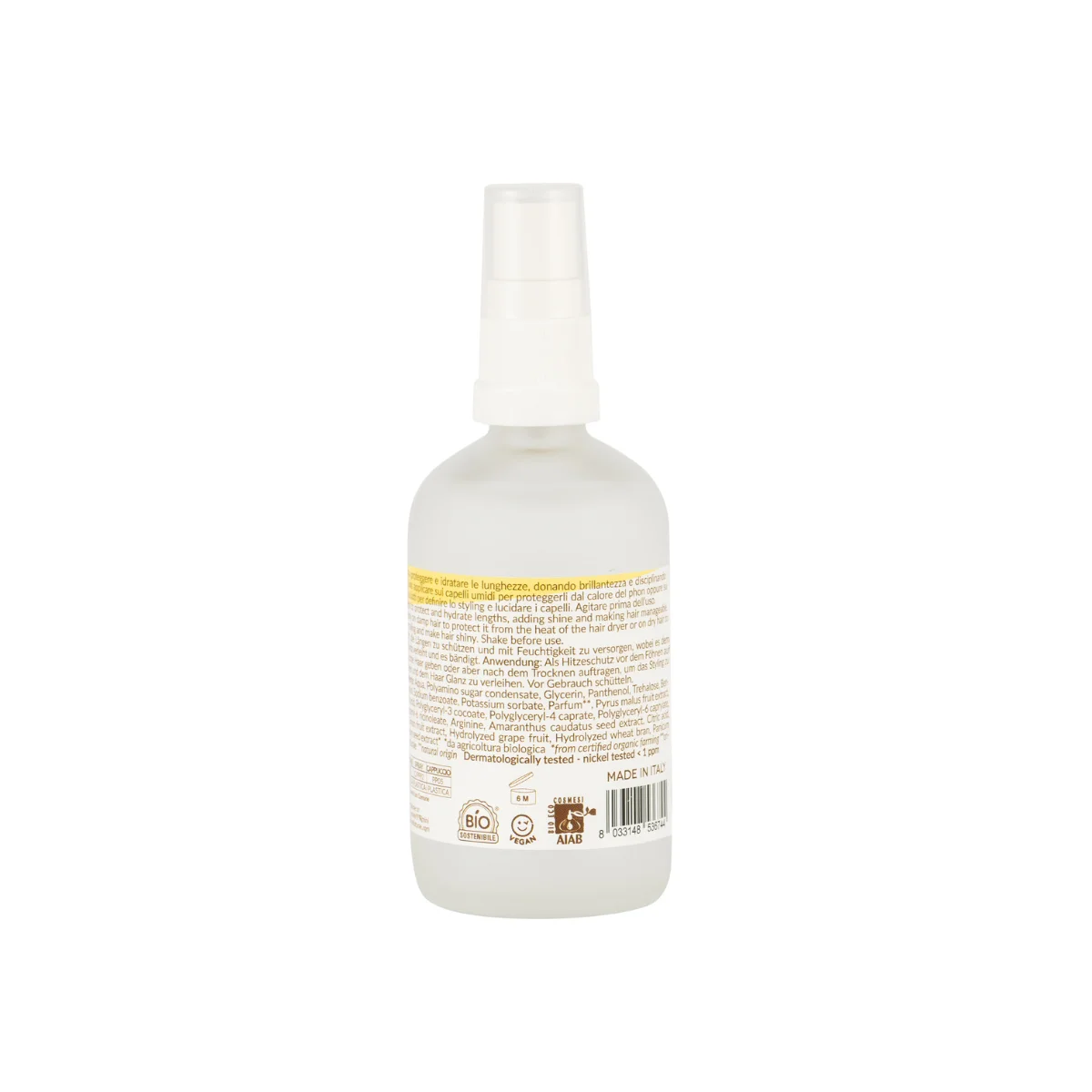 Officina Naturae Spray trattante termoprotettore per capelli (100 ml) - protegge, idrata e illumina i capelli