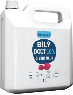 Allnature Aceto bianco 10% con aroma di lampone 5000 ml