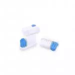 Lamazuna Spazzolino in bioplastica con testina sostituibile, mediamente duro, blu