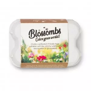 Blossombs Bombe di semi - Confezione regalo con uova (6 pezzi) - regalo originale e pratico