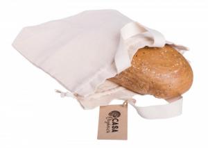 Borsa per il pane - in bio-cotone, con coulisse