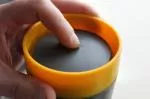 Circular Cup (227 ml) - nero/giallo senape - da bicchieri di carta usa e getta