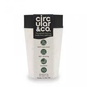 Circular Cup (227 ml) - crema/nero - da bicchieri di carta usa e getta