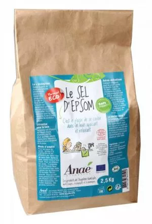 Ecodis Anaé di sale di Epsom (sacco da 2,5 kg) - per bagno, scrub e giardino