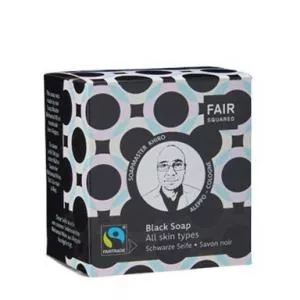Fair Squared Sapone nero detergente per tutti i tipi di pelle BIO (2 x 80 g bag)