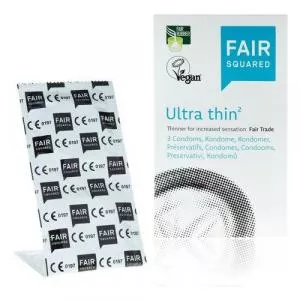 Fair Squared Preservativo Ultra Sottile (3 pezzi) - vegano e del commercio equo e solidale