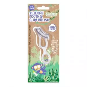 Jack n Jill Spazzolino per bambini in silicone per denti e gengive (1 pezzo) - per bambini da 2 a 5 anni