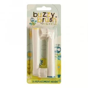 Jack n Jill Testine di ricambio per spazzolino elettrico Buzzy Brush (2 pezzi) - per spazzolino interattivo con 3 tipi di melodie