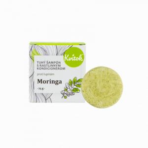 Shampoo solido con balsamo antiforfora alla Moringa (25 g) - capelli brillanti e senza forfora