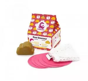 Lamazuna Set regalo duo - Detergente delicato per la pelle - Sapone detergente e dischetti di cotone