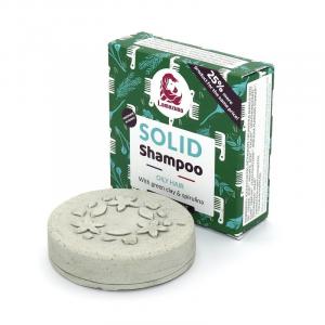 Shampoo solido per capelli grassi con argilla verde e spirulina (70 g)