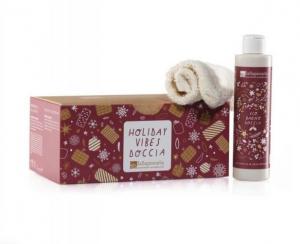 Confezione regalo Holiday Vibes: gel doccia e guanti esfolianti