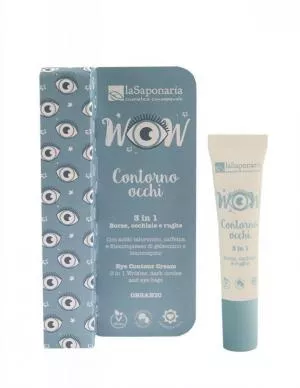 laSaponaria Eye Contouring Cream 3 in 1 BIO (15 ml) - per rughe, occhiaie e borse sotto gli occhi