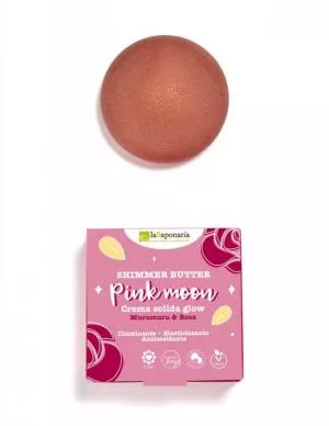 laSaponaria Burro solido per il corpo illuminante Pink Moon (80 ml)