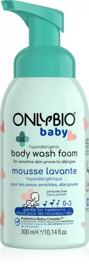OnlyBio Schiuma lavante ipoallergenica per bambini (300 ml) - adatta dalla nascita
