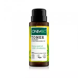 OnlyBio Tonico lenitivo per la pelle sensibile con olio di canapa e CBD (300 ml)