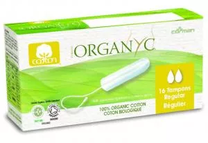 Organyc Tamponi regolari (16 pezzi) - 100% cotone biologico, 2 gocce