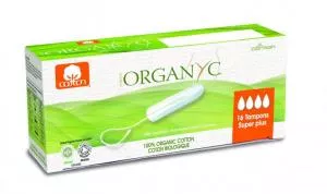 Organyc Tamponi Super Plus (16 pezzi) - 100% cotone organico, 4 gocce