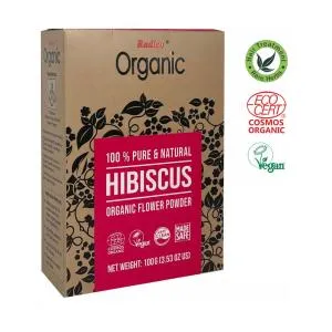 Radico Trattamento alle erbe BIO (100 g) - Hibiscus - contro l'ingrigimento e la caduta dei capelli