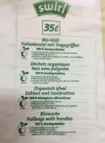 Swirl Sacchetti biocompostabili con manici (6 pezzi) - 35 l