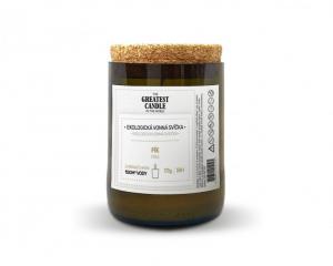 The Greatest Candle Candela in bottiglia di vino (170 g) - fico - dura circa 50 ore