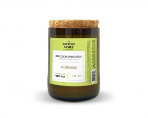 The Greatest Candle Candela in bottiglia di vino (170 g) - frutta verde - durata circa 50 ore