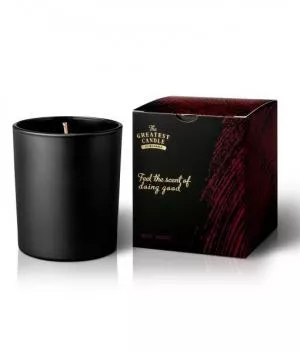 The Greatest Candle in the World Candela profumata in vetro nero (170 g) - legno e spezie