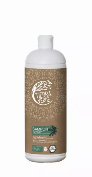 Tierra Verde Shampoo all'ortica per capelli grassi con rosmarino (1 l)