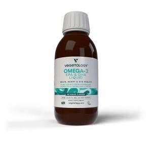 Vegetology Opti-3, Omega-3 EPA e DHA con vitamina D3, liquido 150 ml, non aromatizzato