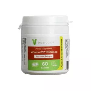 Vegetology Vegetology Vitamina B12 1000µg (cianocobalamina) a rilascio graduale 60 compresse