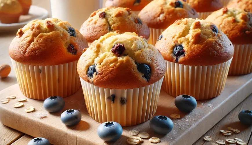 I migliori muffin per bambini dell'asilo con frutta e ricotta