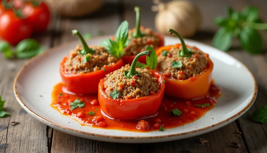 Scoprite la magia dei peperoni ripieni di carne macinata al forno